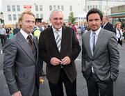 29 July 2008; Bertie Ahern T.D., with Ronan Keating, left, and David Keoghan, right, during the second day of the Galway Racing Festival. Galway Racing Fesitval - Tuesday, Ballybrit, Galway. Picture credit: Stephen McCarthy / SPORTSFILE