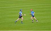 6 June 2015; Paul Ryan, left, comes onto the pitch during a first half substitution to replace his Dublin team-mate David Treacy shortly before Ryan had a penalty saved. Leinster GAA Hurling Senior Championship Quarter-Final Replay, Dublin v Galway. O'Connor Park, Tullamore, Co. Offaly. Picture credit: Stephen McCarthy / SPORTSFILE