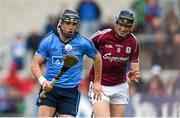 6 June 2015; Danny Sutcliffe, Dublin, in action against Joseph Cooney, Galway. Leinster GAA Hurling Senior Championship Quarter-Final Replay, Dublin v Galway. O'Connor Park, Tullamore, Co. Offaly. Picture credit: Stephen McCarthy / SPORTSFILE