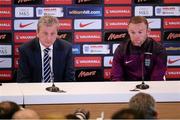 6 June 2015; England manager Roy Hodgson and captain Wayne Rooney during a press conference. Aviva Staduim, Lansdowne Road, Dublin. Photo by Sportsfile