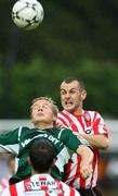 1 August 2008; Clive Delaney, Derry City, in action against Simon Madden, Shamrock Rovers. eircom league Premier Division, Derry City v Shamrock Rovers, Brandywell, Derry, Co. Derry. Picture credit: Oliver McVeigh / SPORTSFILE