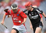 3 August 2008; Brian Hassett, Louth, in action against Damien Burke, Sligo. Nicky Rackard Cup Final, Louth v Sligo, Croke Park, Dublin. Picture credit: David Maher / SPORTSFILE