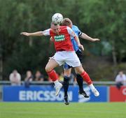 3 August 2008; Mark Quigley, St Patrick's Athletic, in action against Conor Kenna, UCD. eircom league Premier Division, UCD v St Patrick's Athletic, Belfield Bowl, UCD, Dublin. Picture credit: Pat Murphy / SPORTSFILE