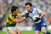 3 August 2008; Ciaran Hanratty, Monaghan, in action against Padraig Reidy, Kerry. All-Ireland Senior Football Championship Qualifier, Round 3, Kerry v Monaghan, Croke Park, Dublin. Picture credit: Brian Lawless / SPORTSFILE