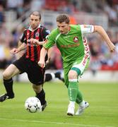 8 August 2008; Denis Behan, Cork City, in action against Owen Heary, Bohemians. eircom League Premier Division, Cork City v Bohemians, Turners Cross, Cork. Picture credit: Matt Browne / SPORTSFILE