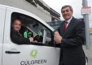 7 August 2008; GAA President Nickey Brennan with ESB Chief Executive Padraig McManus at the launch of the Cúl Green Website. Croke Park, Dublin. Photo by Sportsfile