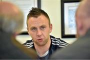 8 June 2015; Cork's Paul Kerrigan speaking during a Cork Football Press Evening. Páirc Uí Rinn, Cork. Picture credit: Diarmuid Greene / SPORTSFILE