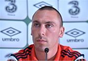 12 June 2015; Scotland captain Scott Brown during a press conference. Scotland Press Conference, Aviva Stadium, Lansdowne Road, Dublin. Picture credit: Matt Browne / SPORTSFILE