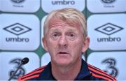 12 June 2015; Scotland manager Gordon Strachan during a press conference. Scotland Press Conference, Aviva Stadium, Lansdowne Road, Dublin. Picture credit: Matt Browne / SPORTSFILE