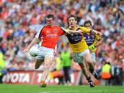9 August 2008; Stephen Kernan, Armagh, in action against Redmond Barry, Wexford. GAA Football All-Ireland Senior Championship Quarter-Final, Armagh v Wexford, Croke Park, Dublin. Picture credit: Stephen McCarthy / SPORTSFILE