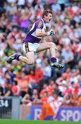 9 August 2008; Wexford goalkeeper Anthony Masterson jumps in celebration after his side scored a goal. GAA Football All-Ireland Senior Championship Quarter-Final, Armagh v Wexford, Croke Park, Dublin. Picture credit: Pat Murphy / SPORTSFILE