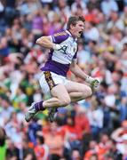 9 August 2008; Wexford goalkeeper Anthony Masterson celebrates after his side scored a goal. GAA Football All-Ireland Senior Championship Quarter-Final, Armagh v Wexford, Croke Park, Dublin. Picture credit: Pat Murphy / SPORTSFILE