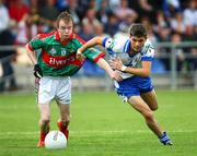 9 August 2008; Daniel O'Hara, Mayo, in action against Sam Dooney, Monaghan. ESB GAA Football All-Ireland Minor Championship Quarter-Final, Mayo v Monaghan, Pearse Park, Longford. Picture credit: Oliver McVeigh / SPORTSFILE