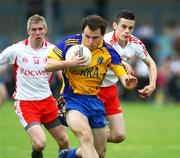 9 August 2008; Darren McDermott, Roscommon, in action against Paddy Brogan, Tyrone. ESB GAA Football All-Ireland Minor Championship Quarter-Final, Tyrone v Roscommon, Pearse Park, Longford. Picture credit: Oliver McVeigh / SPORTSFILE