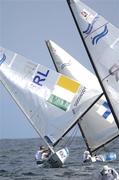 11 August 2008; Tim Goodbody in action during the Finn class race. Beijing 2008 - Games of the XXIX Olympiad, Qingdao Olympic Sailing Centre, Qingdao, China. Picture credit: Steve Arkley / SPORTSFILE