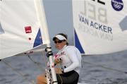 13 August 2008; Ciara Peelo, Ireland, in action during the Laser Radial Class race. Beijing 2008 - Games of the XXIX Olympiad, Qingdao Olympic Sailing Centre, Qingdao, China. Picture credit: Steve Arkley / SPORTSFILE