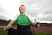 9 August 2008; Ireland's John McCarthy, from Cork, F51 Discus, at the final whole team Paralympic training camp in the University of Limerick before the 45 strong Irish team, across nine sports, departs for its pre Games holding camp in Beijing later this month ahead of the 13th Paralympic Games which get underway on Sept 6th in the Chinese capital. University of Limerick, Limerick. Picture credit: Brian Lawless / SPORTSFILE