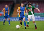 12 June 2015; John Kavanagh, Cork City, in action against Michael Barker, Bray Wanderers. SSE Airtricity League Premier Division, Cork City v Bray Wanderers, Turners Cross, Cork. Picture credit: Eoin Noonan / SPORTSFILE