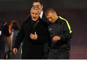 12 June 2015; Cork City manager John Caulfield, left, and Bray Wanderers manager Trevor Croly in conversation after the game. SSE Airtricity League Premier Division, Cork City v Bray Wanderers, Turners Cross, Cork.