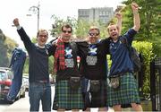 13 June 2015; Scotland supporters outside the stadium ahead of the game. UEFA EURO 2016 Championship Qualifier, Group D, Republic of Ireland v Scotland, Aviva Stadium, Lansdowne Road, Dublin. Picture credit: Matt Browne / SPORTSFILE