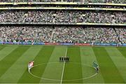 13 June 2015; Teams, officials and supporters observe a minute's applause before kick off. UEFA EURO 2016 Championship Qualifier, Group D, Republic of Ireland v Scotland, Aviva Stadium, Lansdowne Road, Dublin.  Picture credit: Brendan Moran / SPORTSFILE