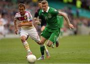 13 June 2015; James McClean, Republic of Ireland, in action against Shaun Maloney, Scotland. UEFA EURO 2016 Championship Qualifier, Group D, Republic of Ireland v Scotland, Aviva Stadium, Lansdowne Road, Dublin. Picture credit: Matt Browne / SPORTSFILE