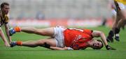 9 August 2008; Aaron Kernan, Armagh, goes down injured. GAA Football All-Ireland Senior Championship Quarter-Final, Armagh v Wexford, Croke Park, Dublin. Picture credit: Stephen McCarthy / SPORTSFILE