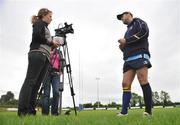 15 August 2008; Leinster coach Michael Cheika is interviewed at the Leinster Rugby Squad Open Day. Portlaoise RFC, Co. Laois. Picture credit: Brian Lawless / SPORTSFILE