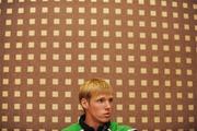 17 August 2008; Republic of Ireland's Andy Keogh speaks to the media during the players mixed zone, Grand Hotel, Malahide, Dublin. Picture credit: David Maher / SPORTSFILE