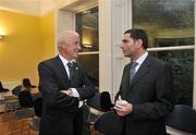 17 August 2008; Republic of Ireland manager Giovanni Trapattoni with Mauro Biondi, Managing Director of the Emerald Cultural Institute during a visit to the Emerald Cultural Institute. Emerald Cultural Institute, Palmerston Park, Rathgar, Dublin. Picture credit: David Maher / SPORTSFILE