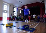 11 June 2015; Sarah Gilchrist, from Graiguenamanagh, in action during the Forest Feast Little Athletics Jamboree in Kilkenny. Graiguenamanagh, Kilkenny. Picture credit: Matt Browne / SPORTSFILE