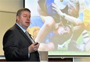 13 June 2015; Sports Surgery Clinic, Dublin, hosted a Conference on “Concussion: Diagnosis and Rehabilitation” on Saturday, at which details of Post Concussion Assessment Pathway, a new concussion treatment process and research project on the condition, was announced. Pictured is Prof. Paul McCrory, Chairman of SSC Research Foundation; Consultant Neurologist, Internist and Sports & Exercise Physician, The Florey Institute of Neuroscience and Mental Health, Melbourne, Australia. See www.sportssurgeryclinic.com for more information. Picture credit: Cody Glenn / SPORTSFILE