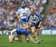 17 August 2008; John Mullane, Waterford, breaks away from Eamonn Buckley, Tipperary. GAA Hurling All-Ireland Senior Championship Semi-Final, Tipperary v Waterford, Croke Park, Dublin. Picture credit: Stephen McCarthy / SPORTSFILE