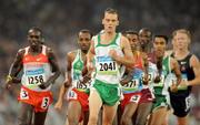 20 August 2008; Alistair Cragg, 2041, Ireland, leads his heat of the Men's 5000m, where he finished 6th in a time of 13:38.57 and qualified for the final. Beijing 2008 - Games of the XXIX Olympiad, National Stadium, Olympic Green, Beijing, China. Picture credit: Brendan Moran / SPORTSFILE