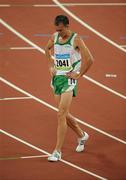 20 August 2008; Alistair Cragg, 2041, Ireland, reacts after his heat of the Men's 5000m, where he finished 6th in a time of 13:38.57 and qualified for the final. Beijing 2008 - Games of the XXIX Olympiad, National Stadium, Olympic Green, Beijing, China. Picture credit: Brendan Moran / SPORTSFILE