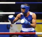 20 August 2008; James Degale, Great Britan, during his quarter-final bout of the Middle weight, 75kg, contest. Beijing 2008 - Games of the XXIX Olympiad, Beijing Workers Gymnasium, Olympic Green, Beijing, China. Picture credit: Ray McManus / SPORTSFILE
