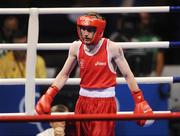 22 August 2008; Paddy Barnes, Ireland, at the end of the contest with Shiming Zou, from China, in their semi-final bout in the Light Fly weight, 48kg, contest. Beijing 2008 - Games of the XXIX Olympiad, Beijing Workers Gymnasium, Olympic Green, Beijing, China. Picture credit: Ray McManus / SPORTSFILE