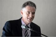 18 June 2015; Dr. Joseph Galvin, Consultant Cardiologist, speaks at the launch of the Shabra Charity Fundraising for the Genomic Sequencing Equipment for the Mater Hospital. Croke Park, Dublin. Picture credit: Cody Glenn / SPORTSFILE