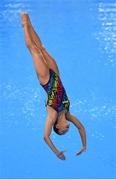 19 June 2015; Maria Polykova, Russia, competes in the preliminary round of the Women's Diving 1m Springboard event. 2015 European Games, European Games Park, Baku, Azerbaijan. Picture credit: Stephen McCarthy / SPORTSFILE