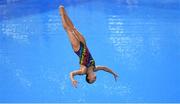 19 June 2015; Maria Polykova, Russia, competes in the preliminary round of the Women's Diving 1m Springboard event. 2015 European Games, European Games Park, Baku, Azerbaijan. Picture credit: Stephen McCarthy / SPORTSFILE