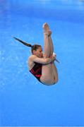 19 June 2015; Katsiaryna Velihurskaya, Belarus, competes in the preliminary round of the Women's Diving 1m Springboard event. 2015 European Games, European Games Park, Baku, Azerbaijan. Picture credit: Stephen McCarthy / SPORTSFILE