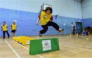 19 June 2015; Ruby Conway, 3rd Class pupil from St. Fergals Senior National School, Bray, in action during the Forest Feast Jamboree. Ballywaltrim Community Centre, Bray, Co. Wicklow. Picture credit: Matt Browne / SPORTSFILE