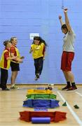 19 June 2015; Ruby Conway, 3rd Class pupil from St. Fergals Senior National School, Bray, in action during the Forest Feast Jamboree. Ballywaltrim Community Centre, Bray, Co. Wicklow. Picture credit: Matt Browne / SPORTSFILE