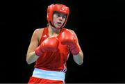 19 June 2015; Savannah Marshall, Great Britain, during her Women's Boxing Middle 75kg Round of 16 bout with Nouchka Fontijn, Netherlands. 2015 European Games, Crystal Hall, Baku, Azerbaijan. Picture credit: Stephen McCarthy / SPORTSFILE