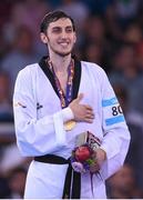 19 June 2015; Isaev Radik, Azerbaijan, after winning gold in the Men's Taekwondo over 80kg event. 2015 European Games, Crystal Hall, Baku, Azerbaijan. Picture credit: Stephen McCarthy / SPORTSFILE