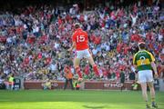24 August 2008; John Hayes, Cork, celebrates after scoring his side's equalizing goal from a penalty in injury time. GAA Football All-Ireland Senior Championship Semi-Final, Kerry v Cork, Croke Park, Dublin. Picture credit: David Maher / SPORTSFILE