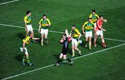 24 August 2008; Referee Joe McQuillan, Cavan, awards Cork a penalty late in the game. GAA Football All-Ireland Senior Championship Semi-Final, Kerry v Cork, Croke Park, Dublin. Picture credit: Stephen McCarthy / SPORTSFILE