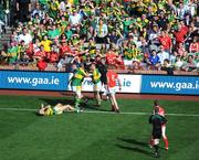 24 August 2008; Aidan O'Mahony, Kerry, lies on the ground after an altercation with Donncha O'Connor, Cork. GAA Football All-Ireland Senior Championship Semi-Final, Kerry v Cork, Croke Park, Dublin. Picture credit: Stephen McCarthy / SPORTSFILE