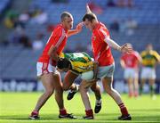 24 August 2008; Aidan O'Mahony, Kerry, in action against Pearse O'neill, left and Nicholas Murphy, right, Cork. GAA Football All-Ireland Senior Championship Semi-Final, Kerry v Cork, Croke Park, Dublin. Photo by Sportsfile