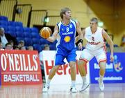21 August 2008; Jon Arnor Stefansson, Iceland, in action against Przemyslaw Zamojski, Poland. Emerald Hoops Day 1, Poland v Iceland, National Basketball Arena, Tallaght, Co. Dublin. Picture credit: Stephen McCarthy / SPORTSFILE
